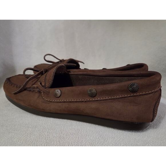 NEW Minnetonka sz 10 Suede Leather Moccasin Loafers Dress Women - Picture 3 of 10
